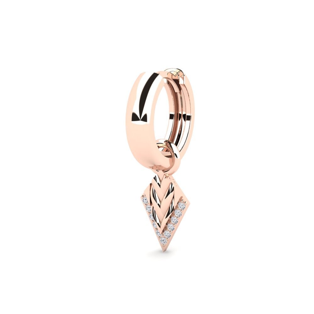 18ct Rose Gold Diamond Men's Earring Clairvaux