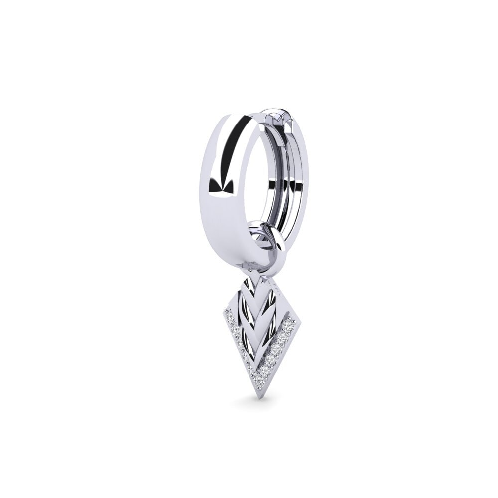 585 Bílé zlato Diamant Brilliant Pánské náušnice Clairvaux