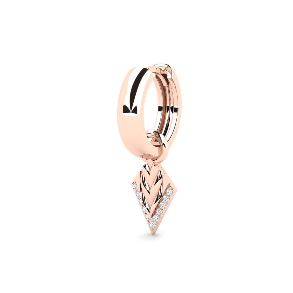 9k Oro Rosa Circonita Pendiente para hombre Clairvaux