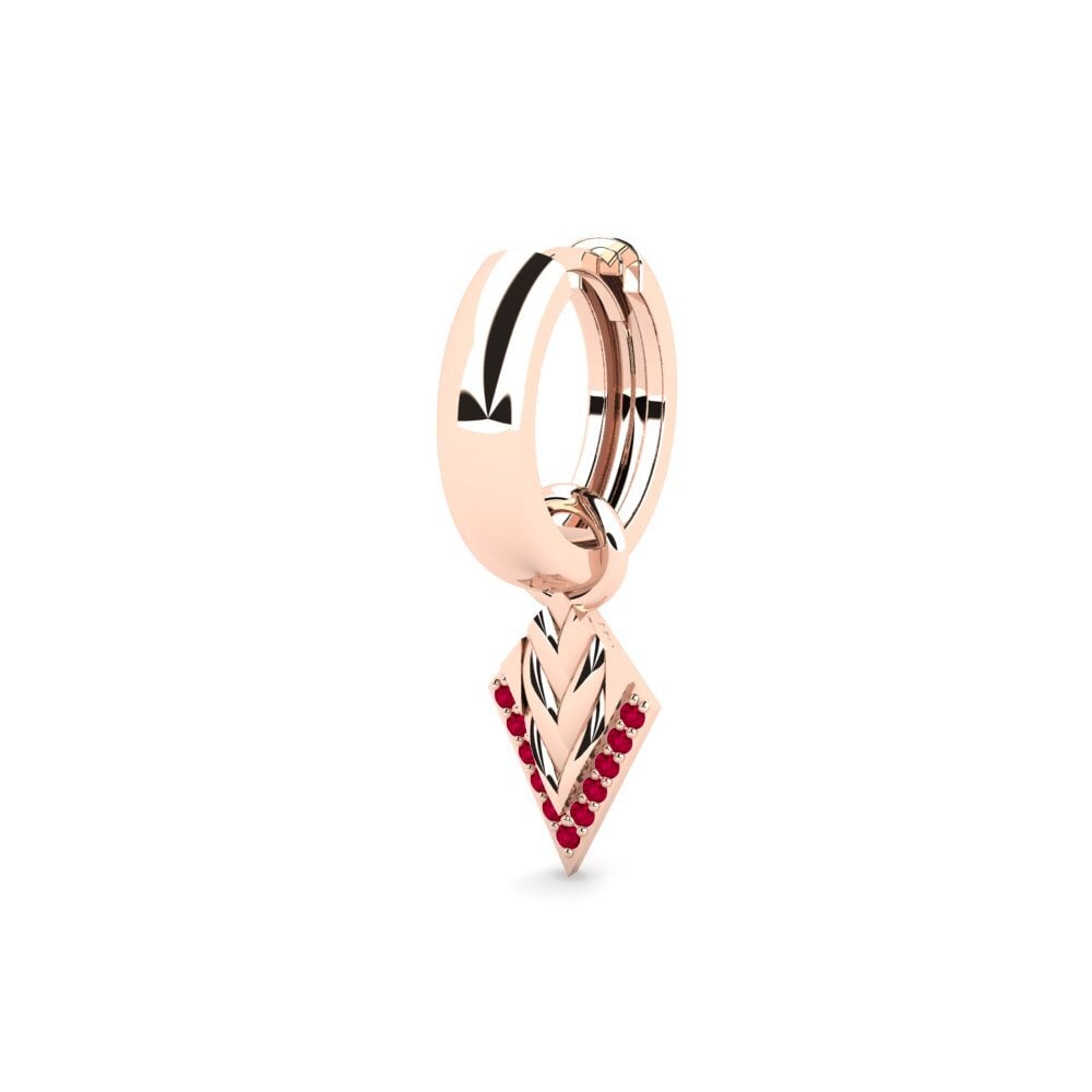 18k Oro Rosa Rubí Pendiente para hombre Clairvaux