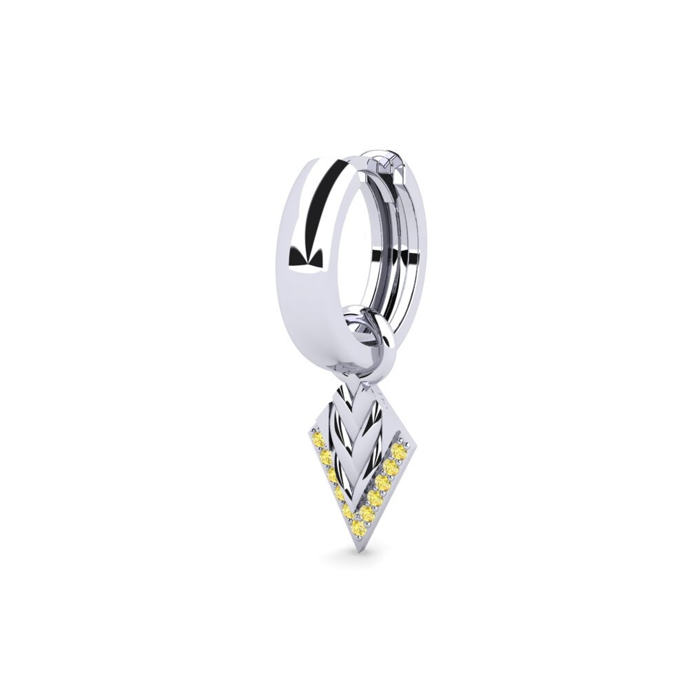 Platino Zafiro amarillo Pendiente para hombre Clairvaux