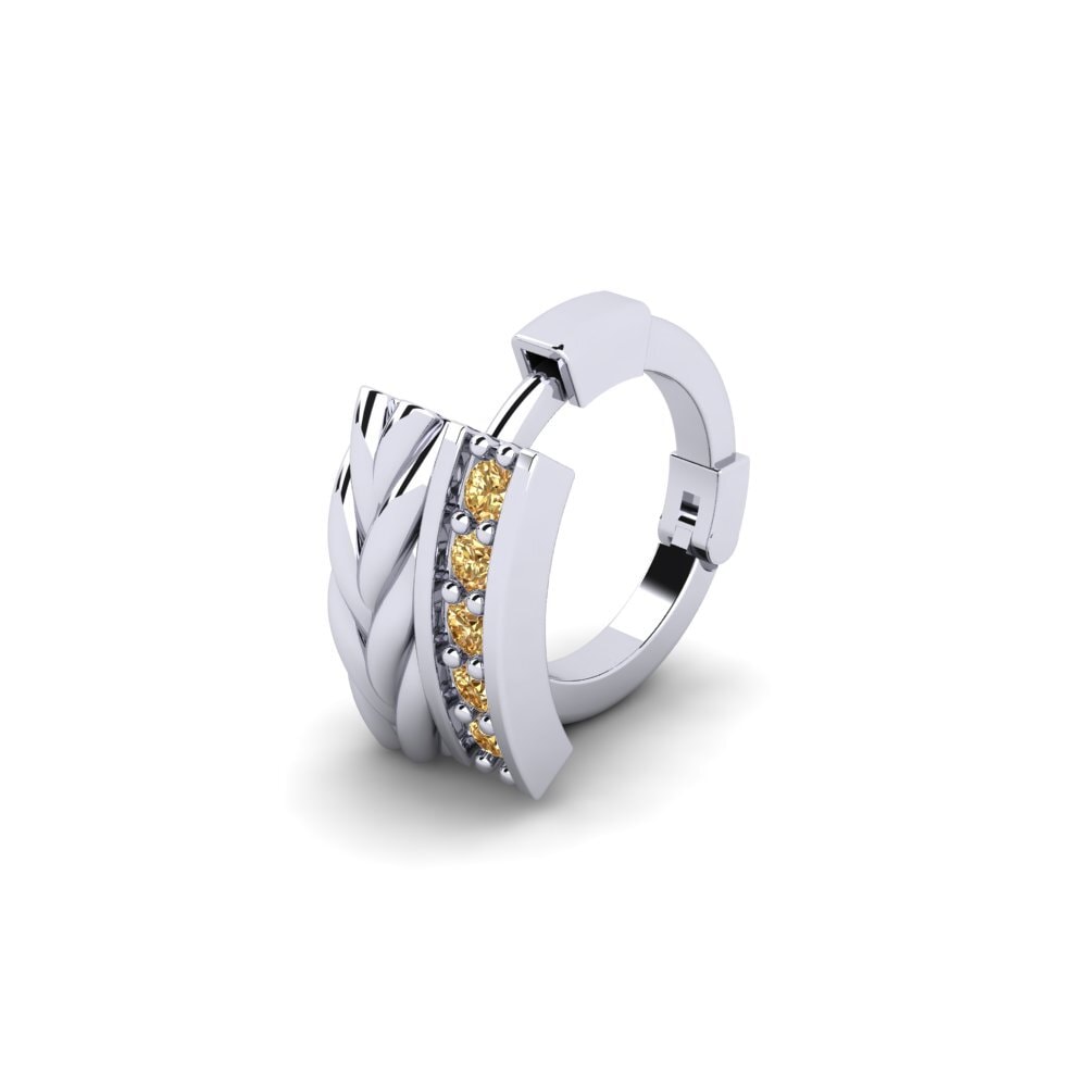 925 stříbro Hnědý diamant Piercing pro muže Dreux