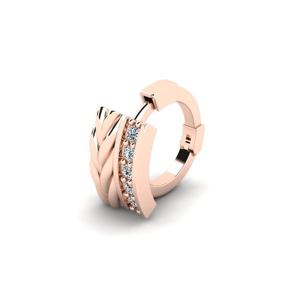 9k Oro Rosa Circonita Piercing oreja hombre Dreux