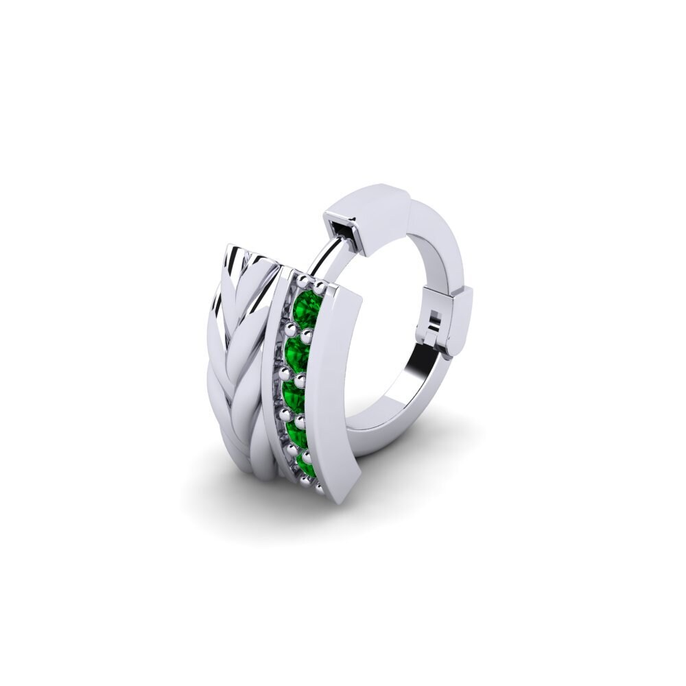 925 stříbro Zelený zirkon Piercing pro muže Dreux