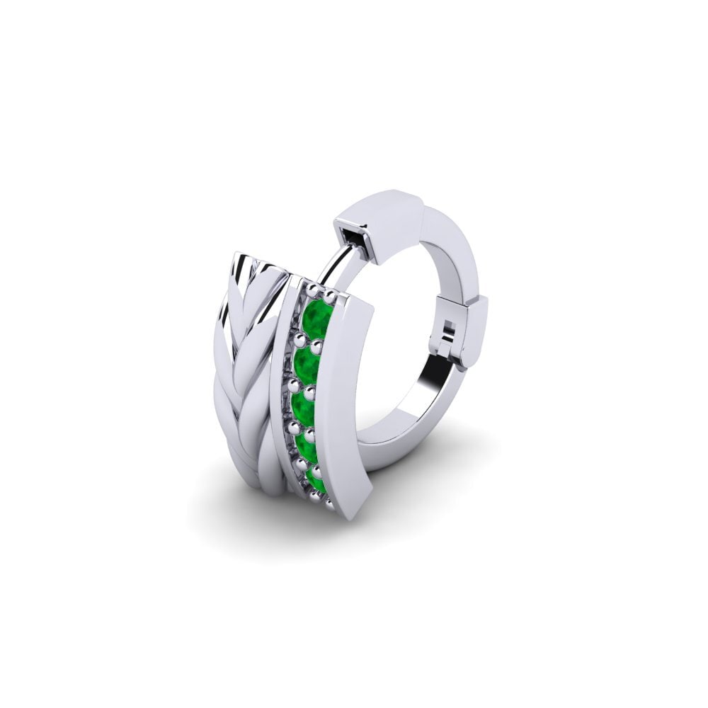 925 stříbro Smaragd Piercing pro muže Dreux