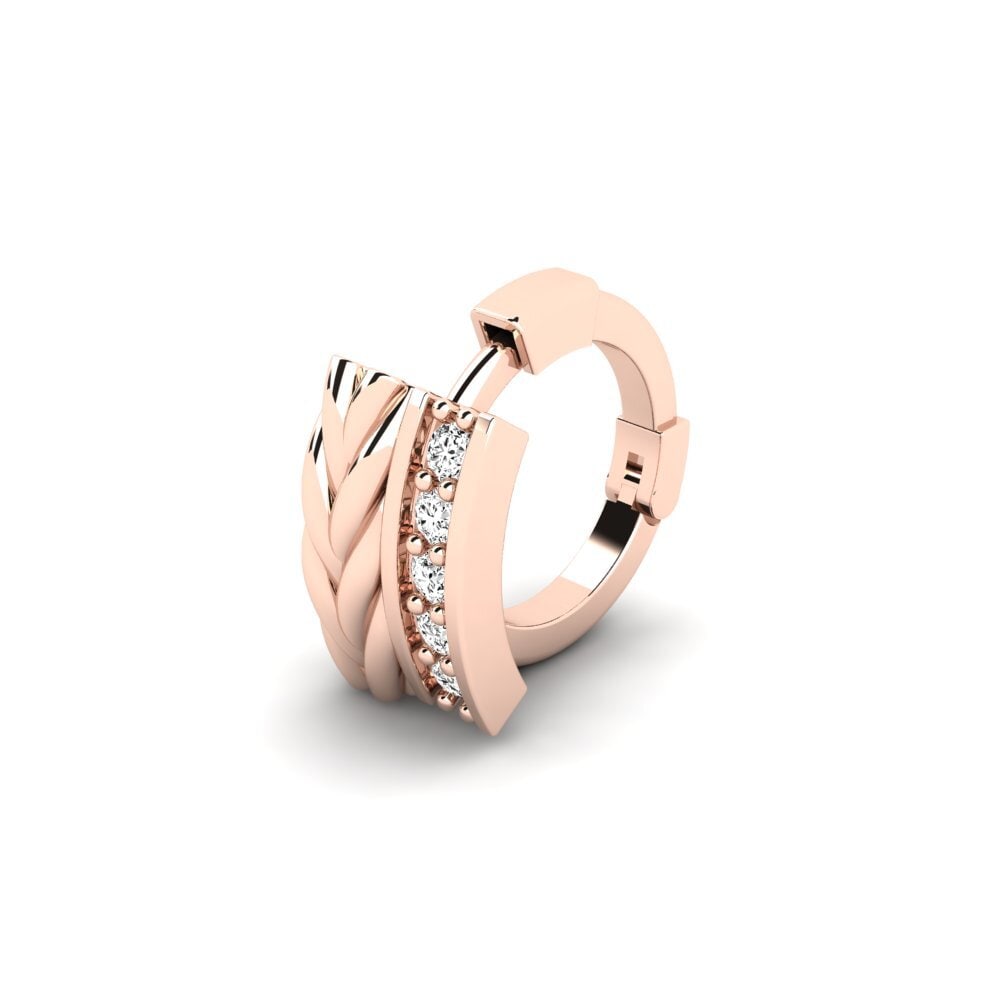 14ct Rose Gold Moissanite Men's Piercing Dreux