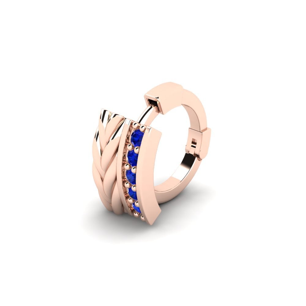 14ct Rose Gold Sapphire Men's Piercing Dreux