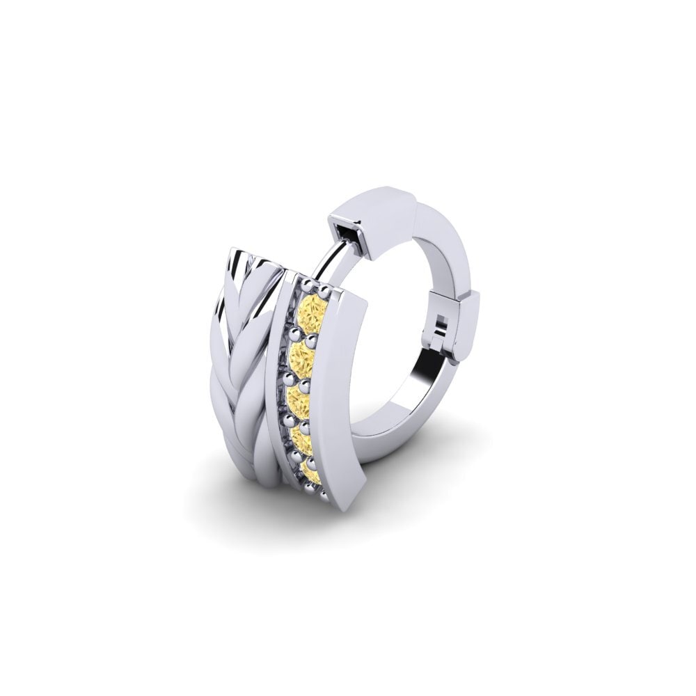 950 Palladium Žlutý diamant Piercing pro muže Dreux