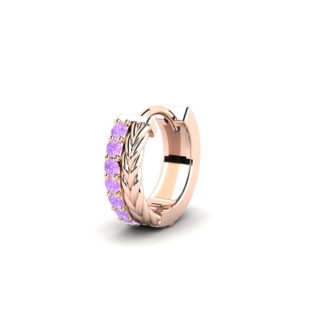 9k Oro Rosa Amatista Pendiente para hombre Vaulx - A