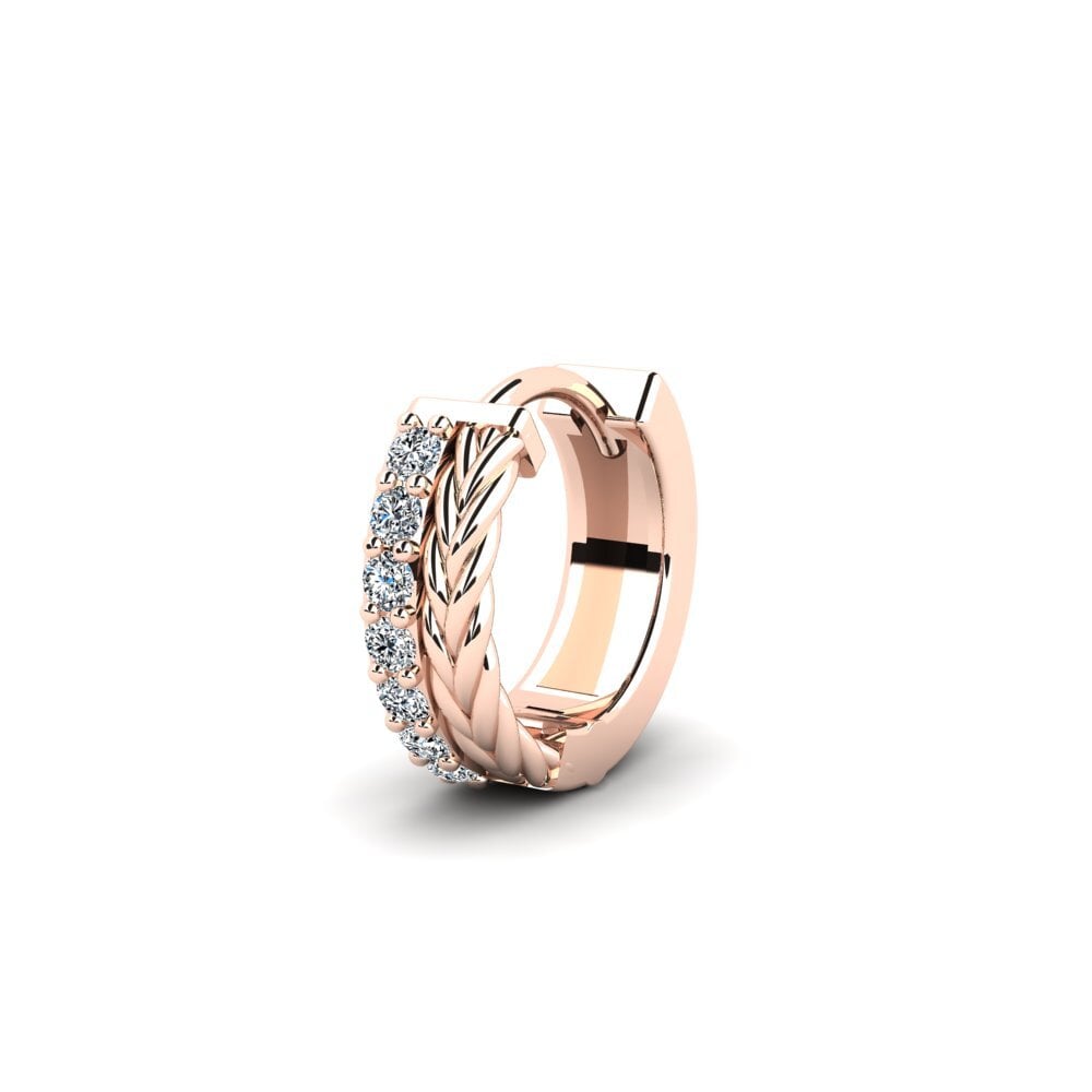 9k Oro Rosa Circonita Pendiente para hombre Vaulx - A