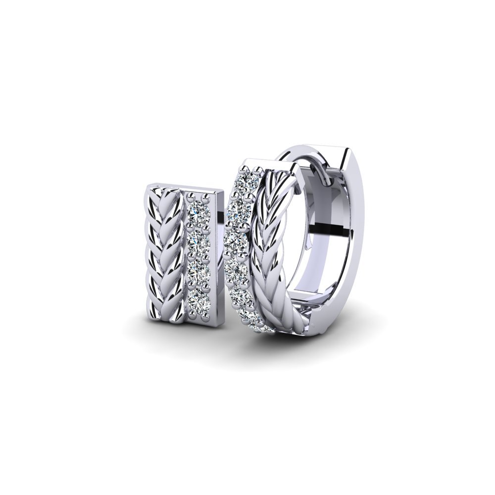 925 stříbro Zirkon Pánské náušnice Vaulx - SET