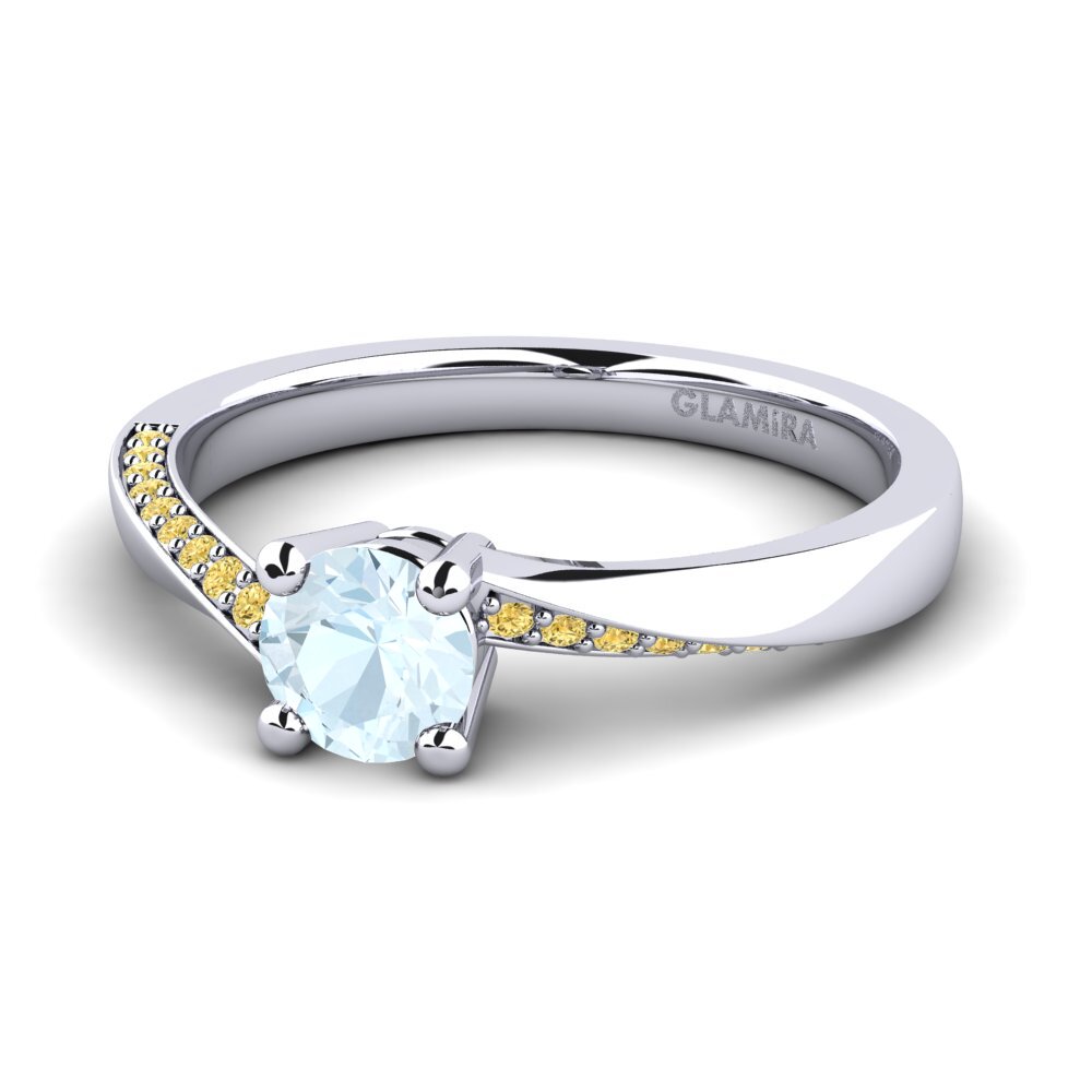 Aquamarine Engagement Ring Abella