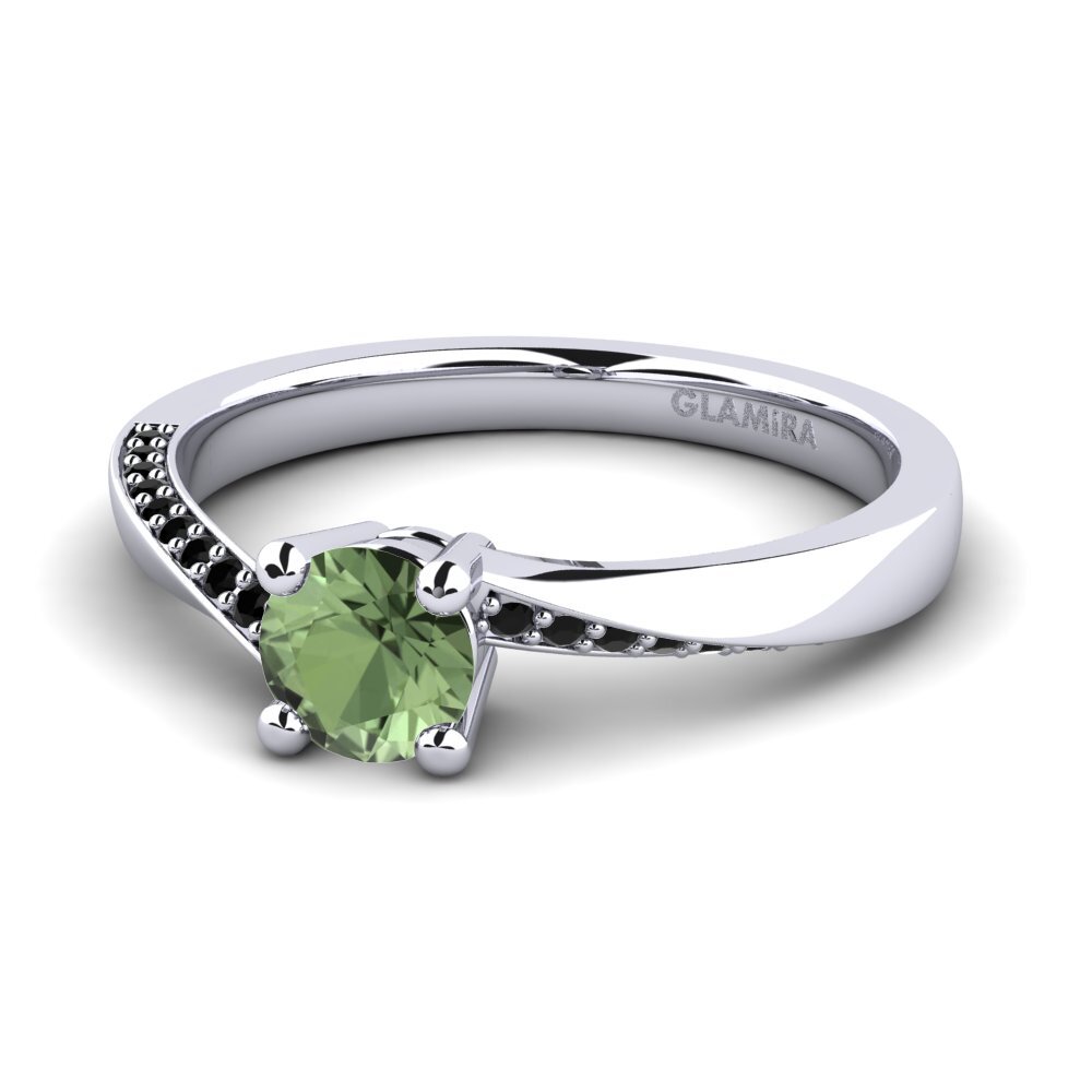 Green Sapphire Engagement Ring Abella