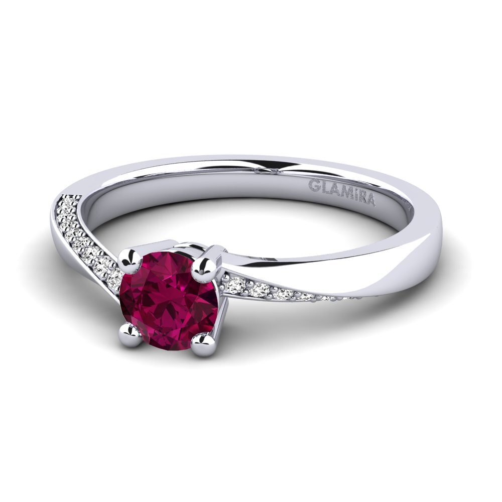Granate Rhodolite Anillo de compromiso Abella