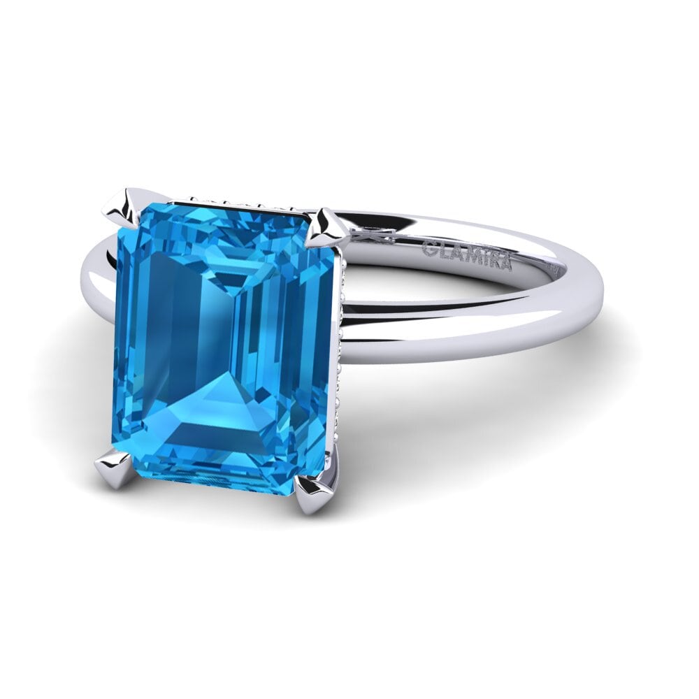 Blauer Topas Verlobungsring Agafya
