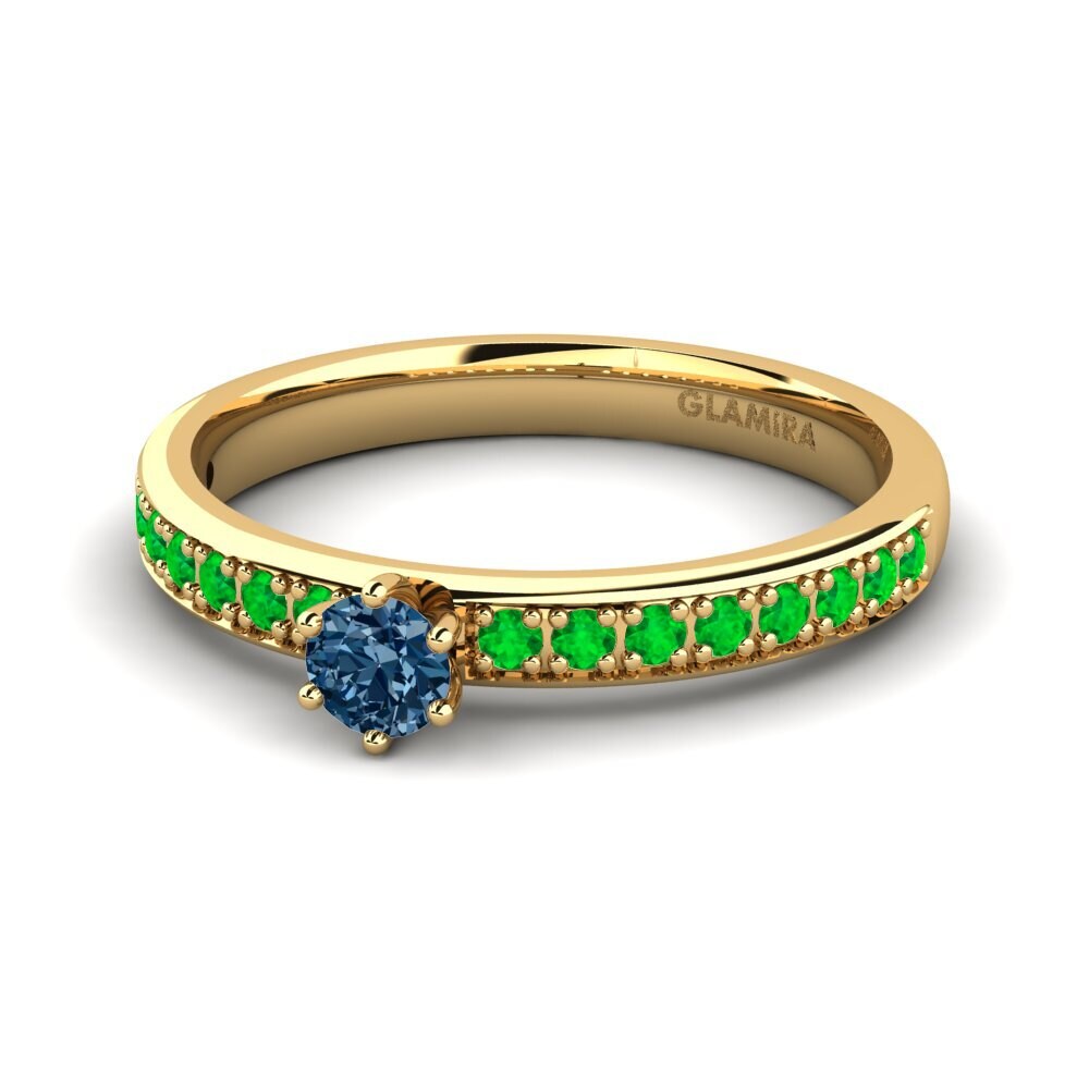 9k Yellow Gold Engagement Ring Ageall 0.16 crt