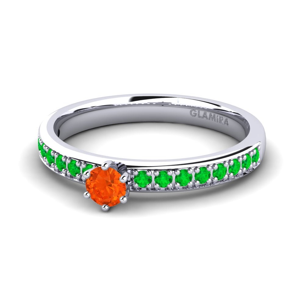 Fire-Opal Engagement Ring Ageall 0.16 crt