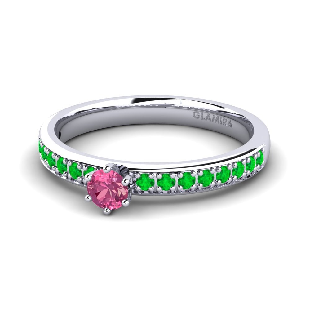 Pink Tourmaline Engagement Ring Ageall 0.16 crt