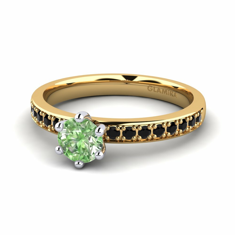 18K Geel & Wit Goud Verlovingsring Ageall 0.5 crt