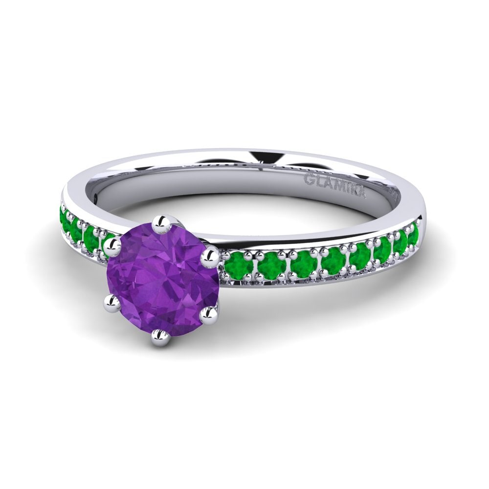 Amethyst Engagement Ring Ageall 0.8 crt