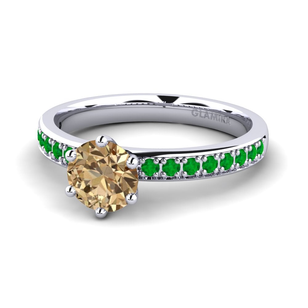 Brown Diamond Engagement Ring Ageall 0.8 crt
