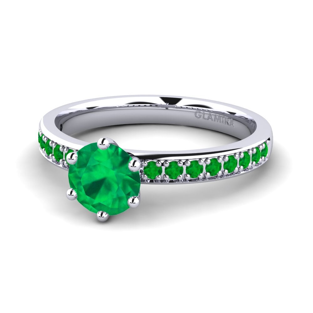 Esmeralda Anillo de compromiso Ageall 0.8 crt
