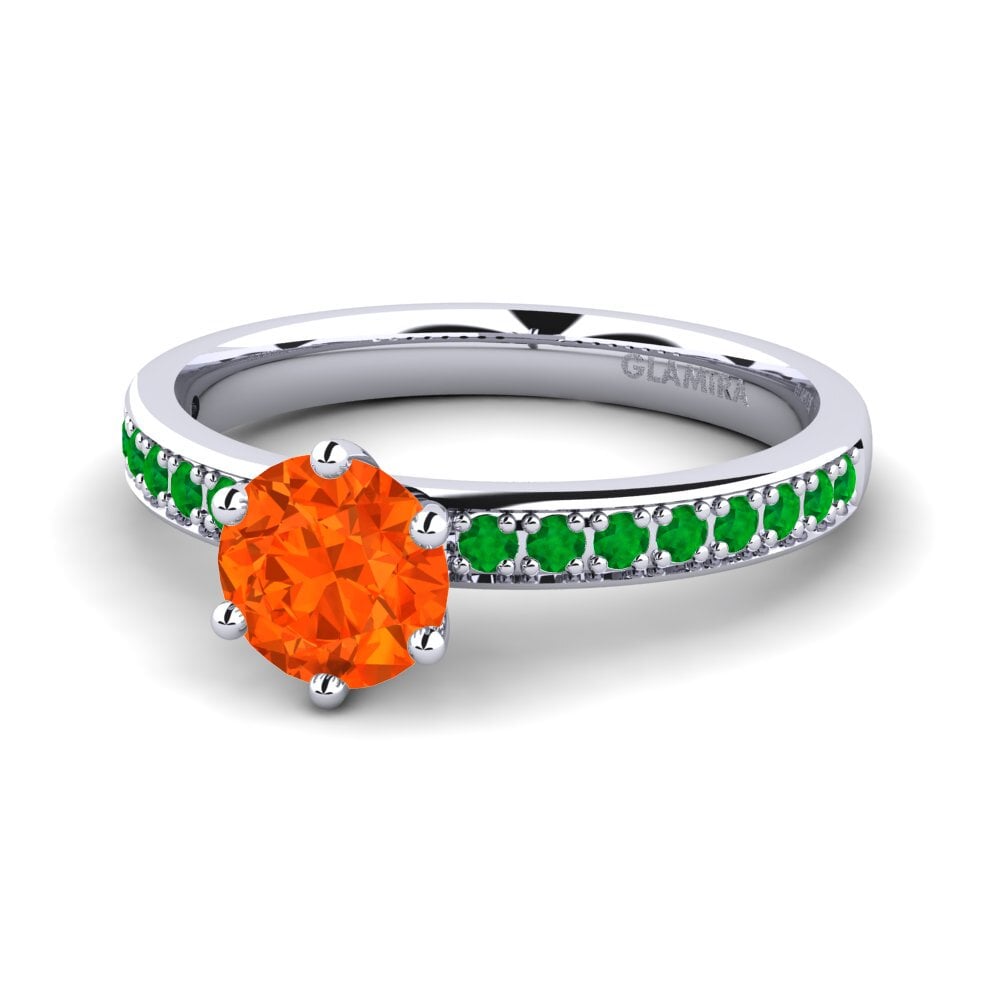 Fire-Opal Engagement Ring Ageall 0.8 crt