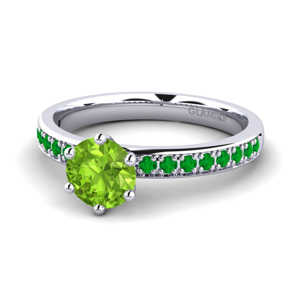 Plata 925 Anillo de compromiso Ageall 0.8 crt