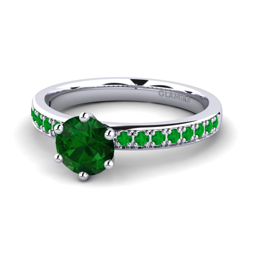 Tsavorita Anillo de compromiso Ageall 0.8 crt
