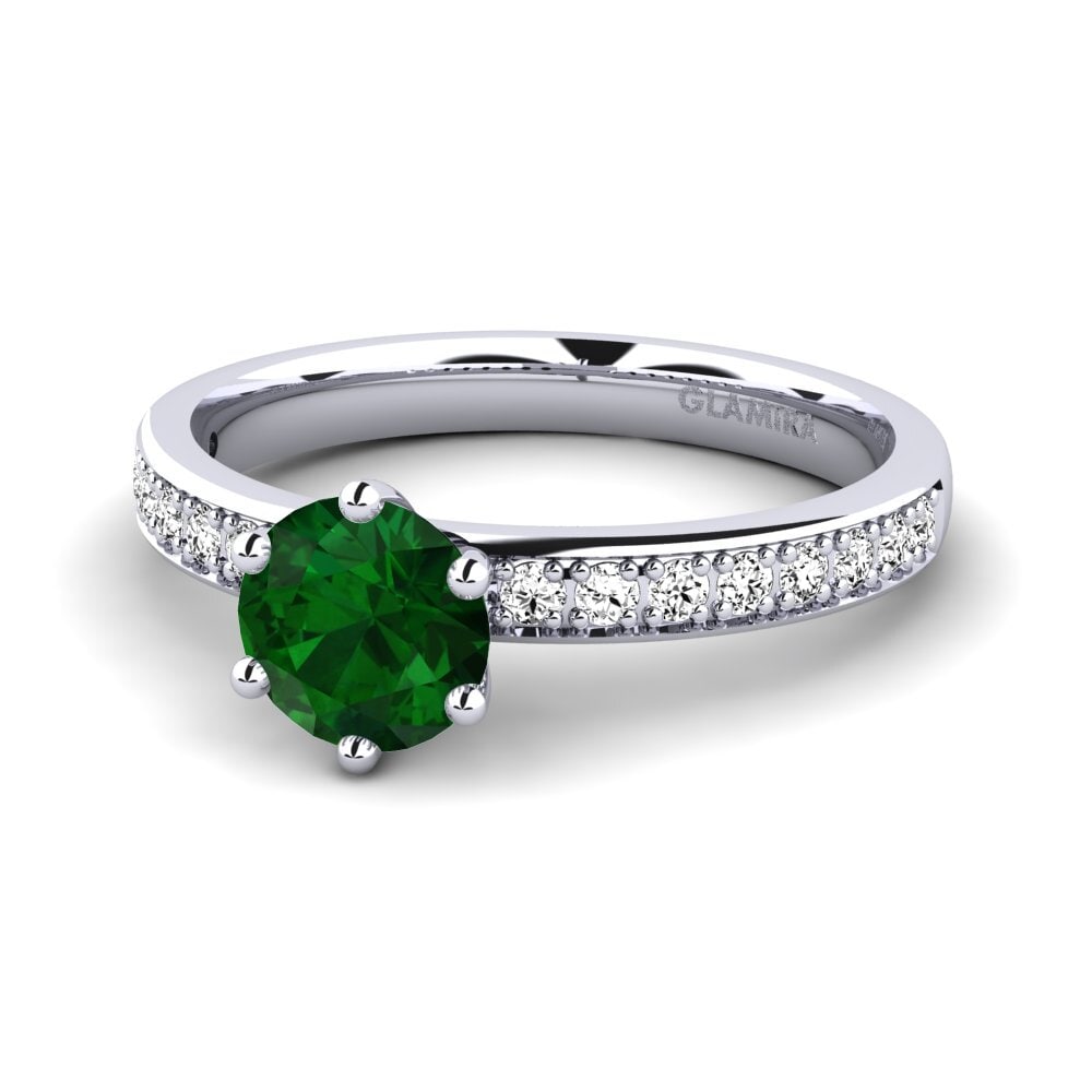 Tsavorita Anillo de compromiso Ageall 0.8 crt