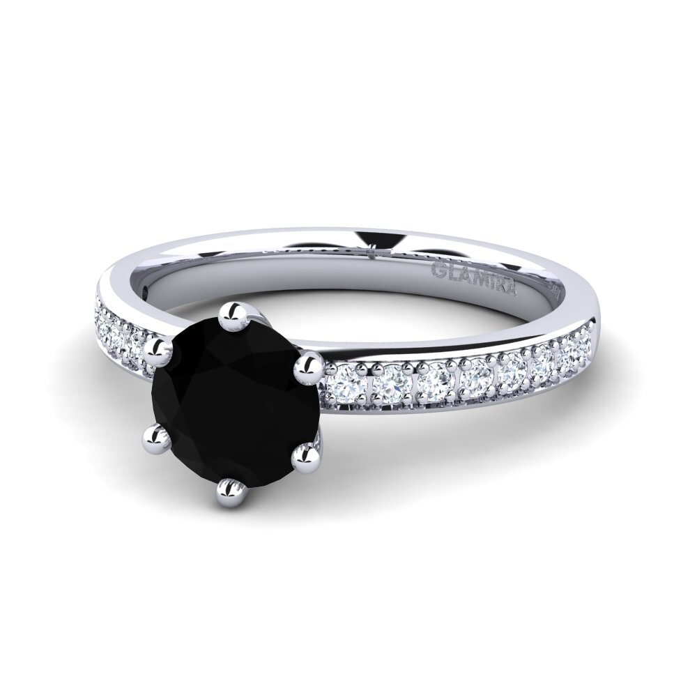 Sort Safir Forlovelsesring Ageall 1.0 crt