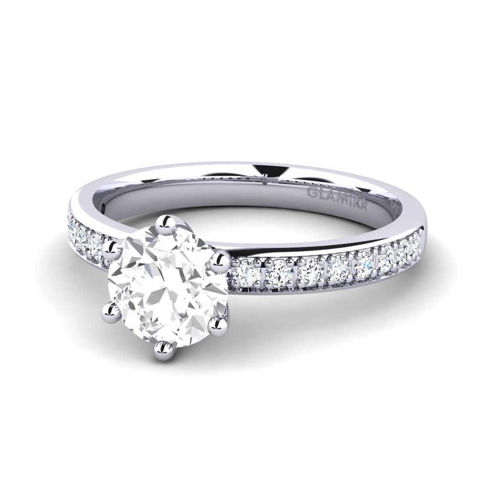 Solitaire Pave Rings