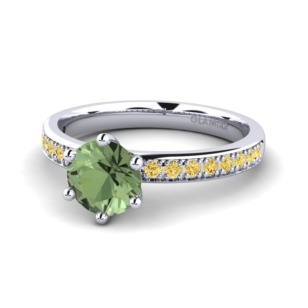 Green Sapphire Engagement Ring Ageall 1.0 crt