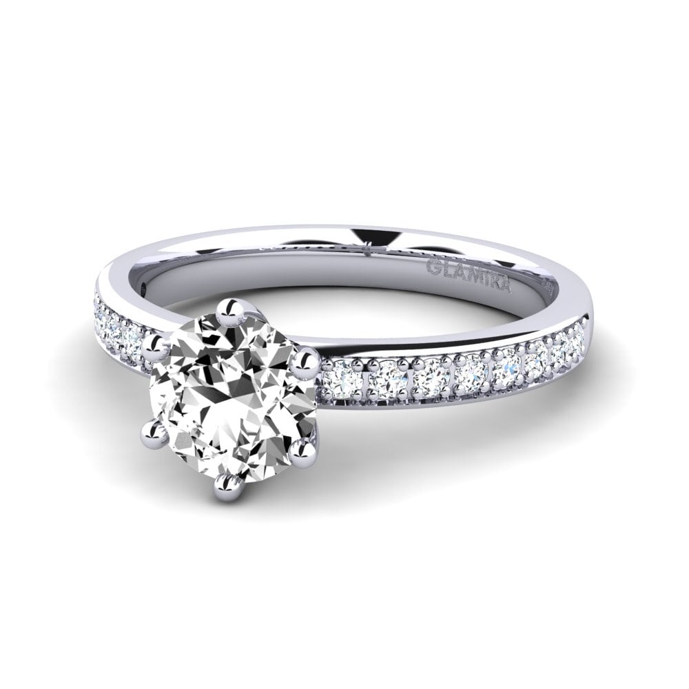 Solitaire Pave Moissanite Rings