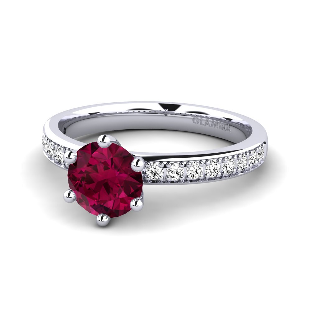 Granate Rhodolite Anillo de compromiso Ageall 1.0 crt