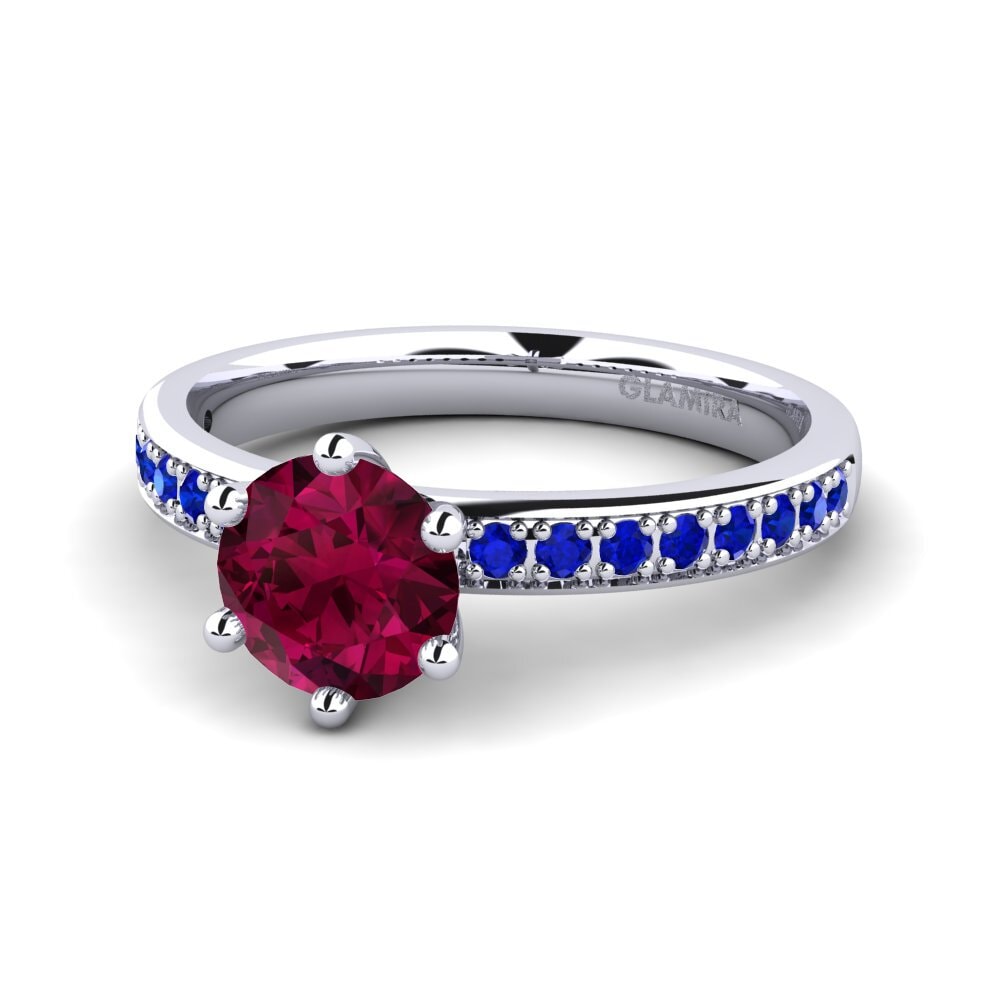 Rhodolite Garnet Engagement Ring Ageall 1.0 crt