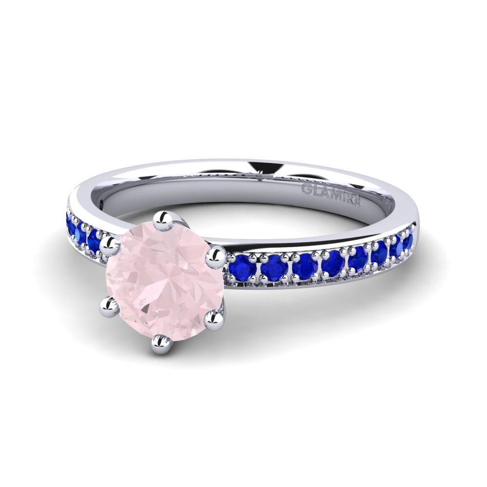 Rose Quartz Engagement Ring Ageall 1.0 crt