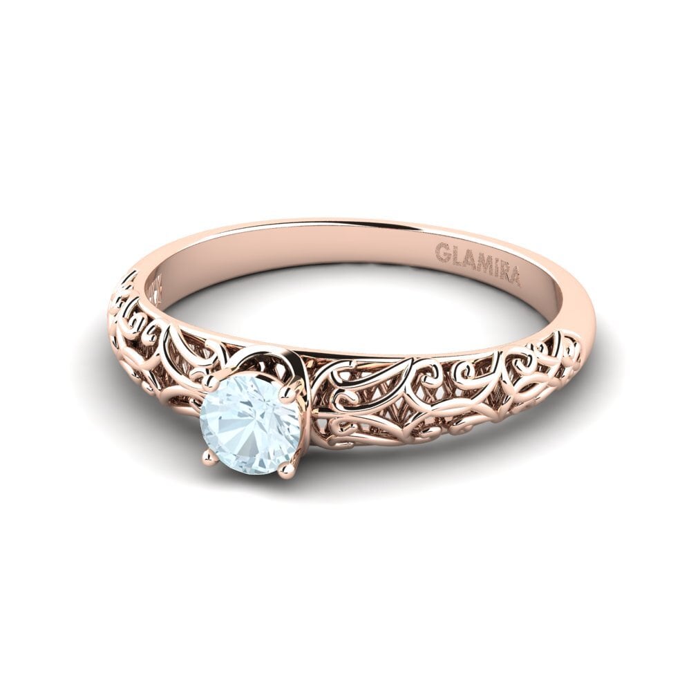 Aguamarina Anillo de compromiso Alfreda