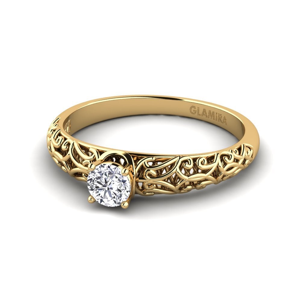 Gelbgold 585 Verlobungsring Alfreda