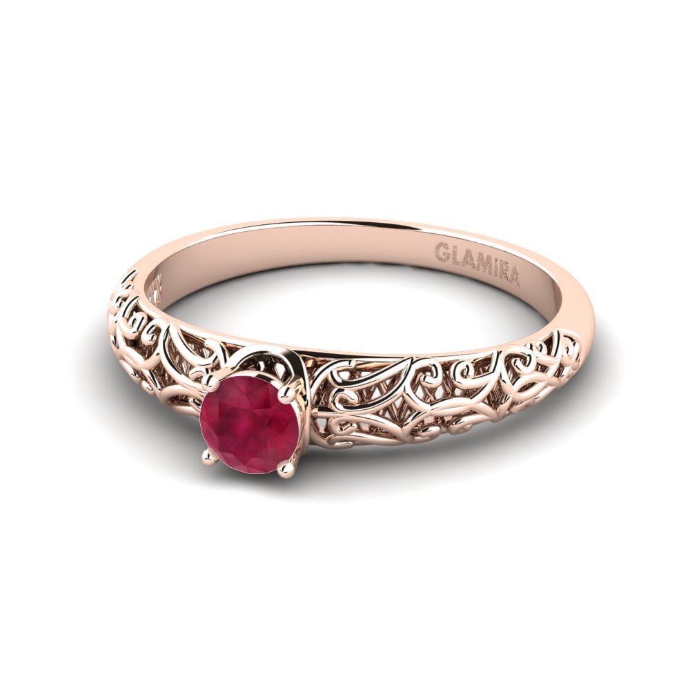 Rubí Anillo de compromiso Alfreda