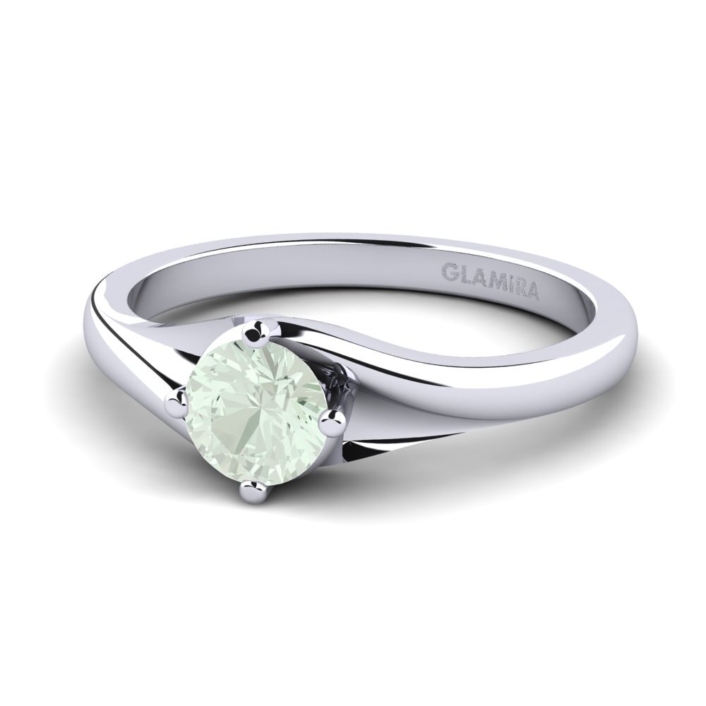 Green Amethyst Engagement Ring Alfrida 0.5 crt