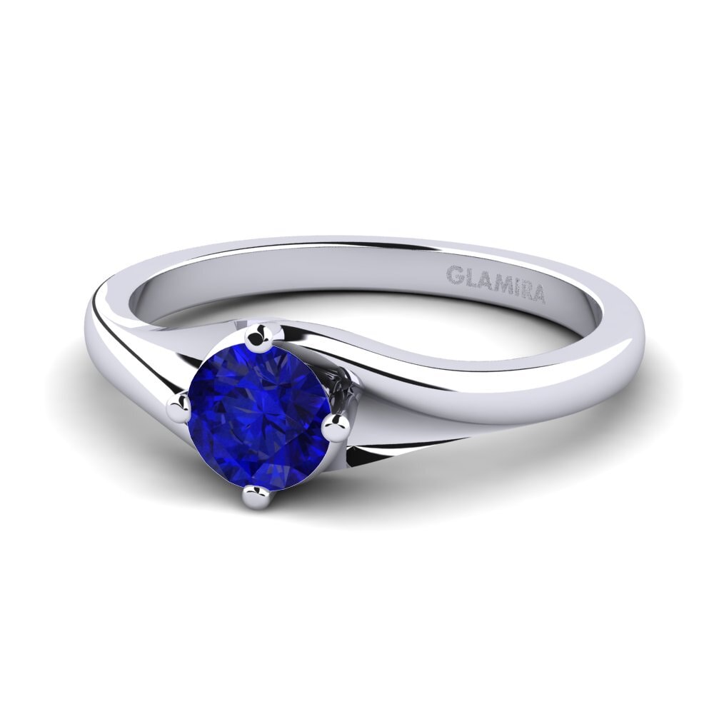 Saphir (im Labor gezüchtet) Verlobungsring Alfrida 0.5 crt