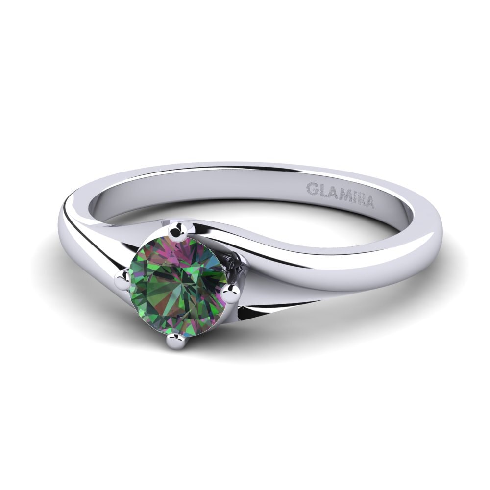 Topacio Místico Anillo de compromiso Alfrida 0.5 crt