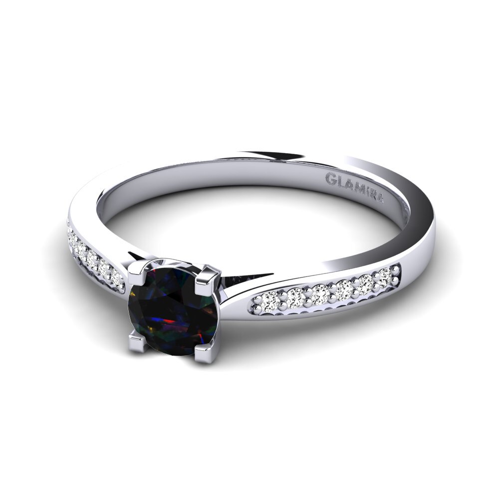Opalo Negro Anillo de compromiso Alina