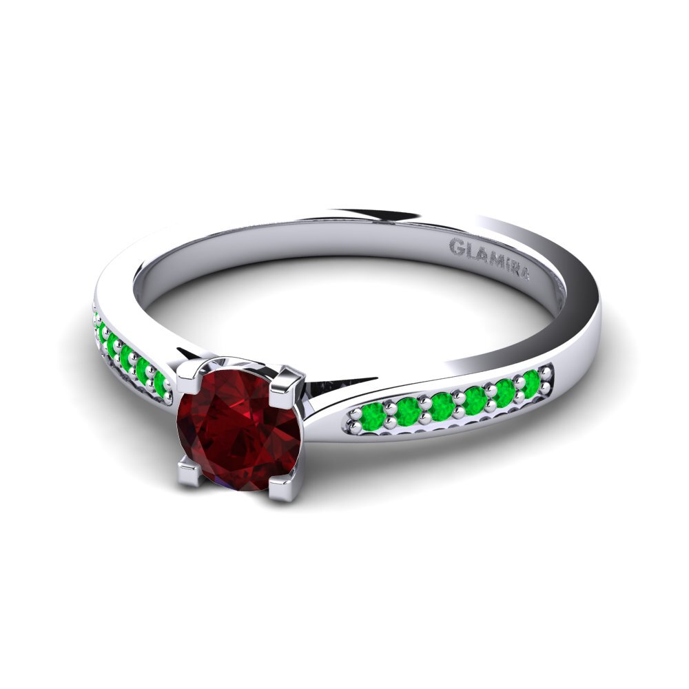 Garnet Engagement Ring Alina