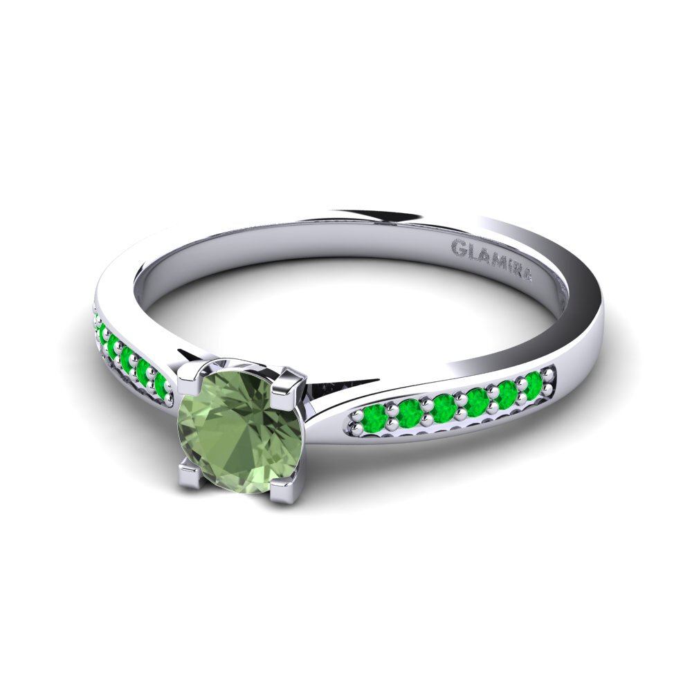 Green Sapphire Engagement Ring Alina