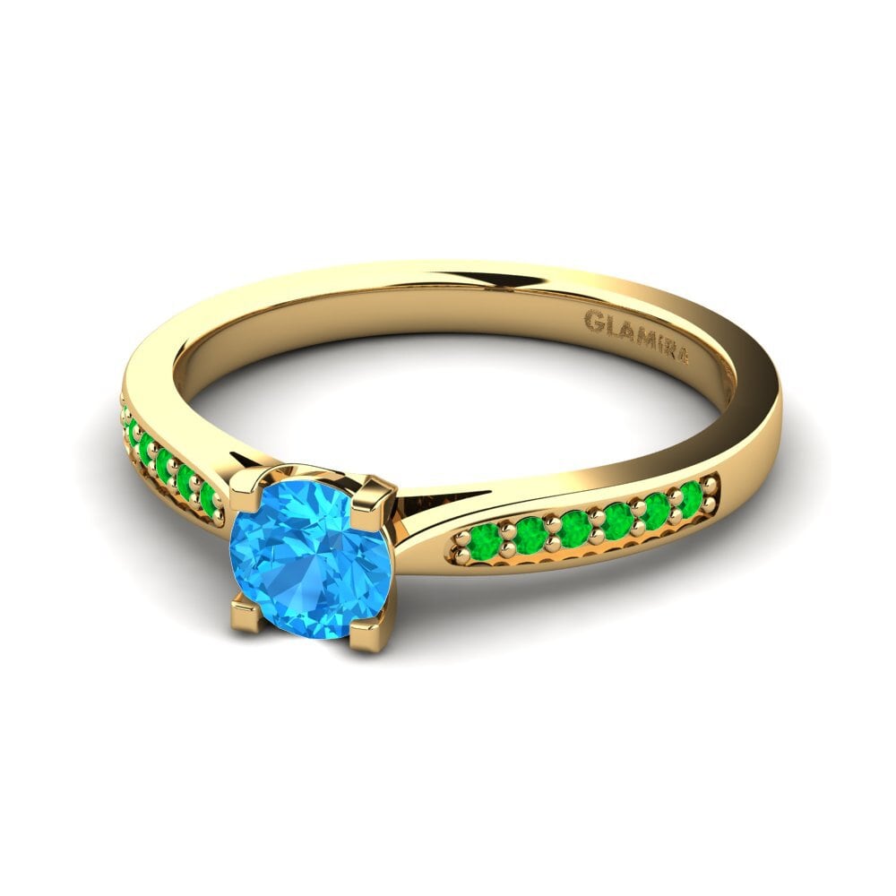 14k Yellow Gold Engagement Ring Alina
