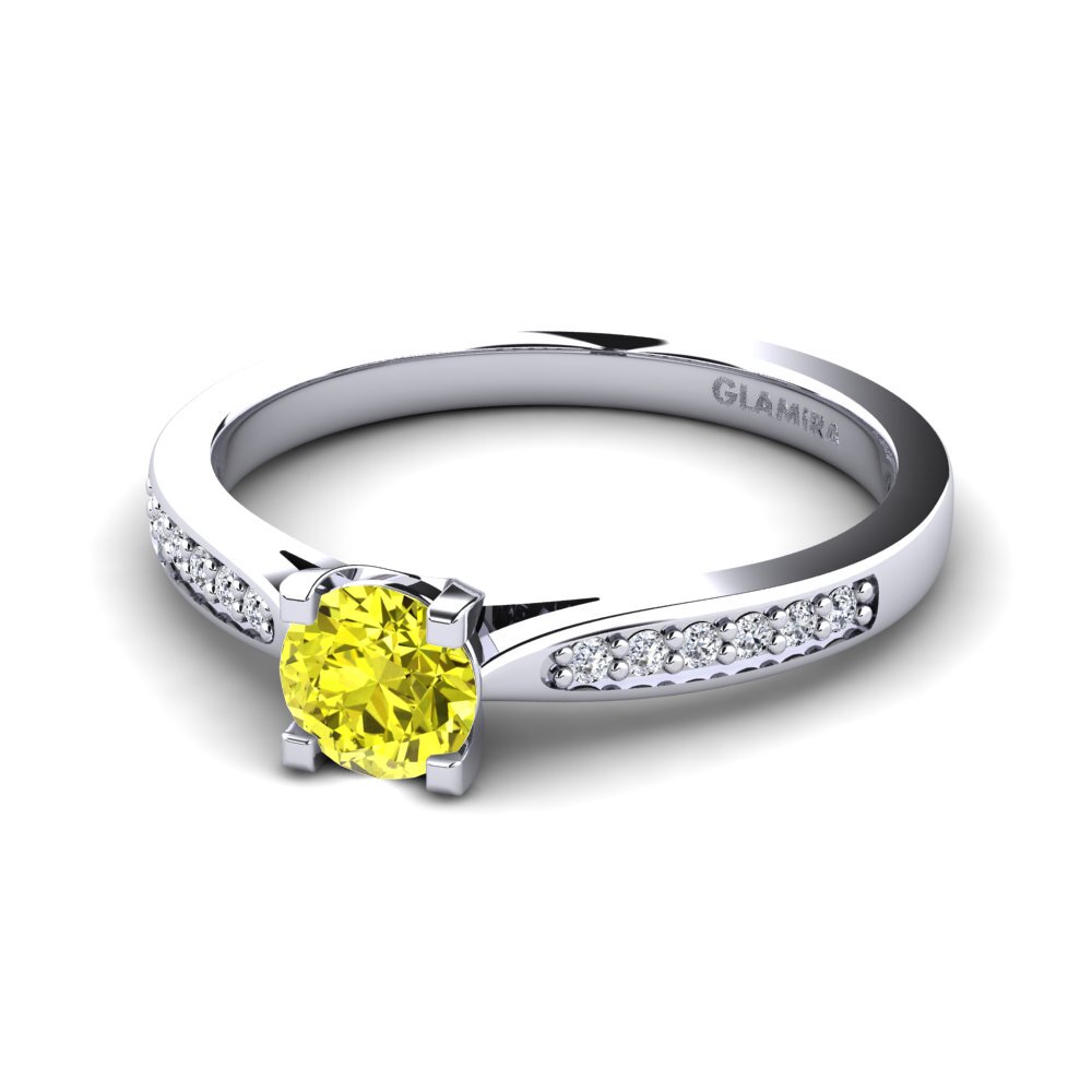 Yellow Diamond Engagement Ring Alina