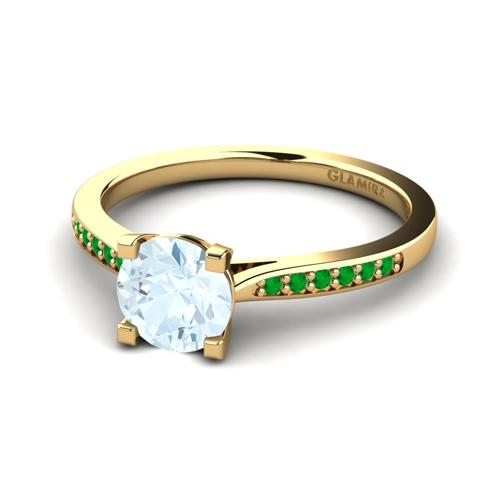 14K Yellow Gold Engagement Ring Alina 1.0 crt