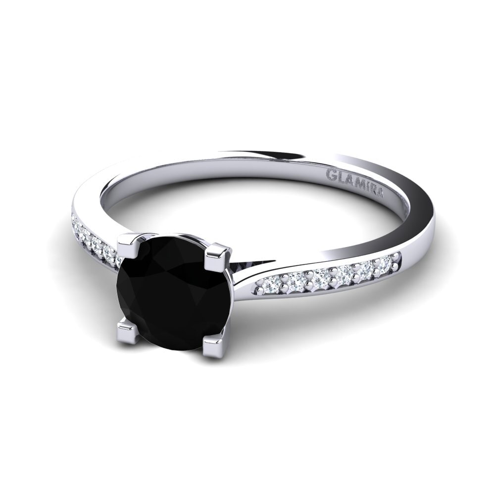 Black Onyx Engagement Ring Alina 1.0 crt